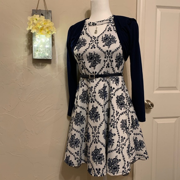 Knitworks Other - Knitworks Girls 2 Piece Shrug and Dress Size 14